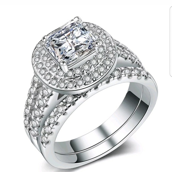 Sterling silver band weeding ring - Picture 2 of 5